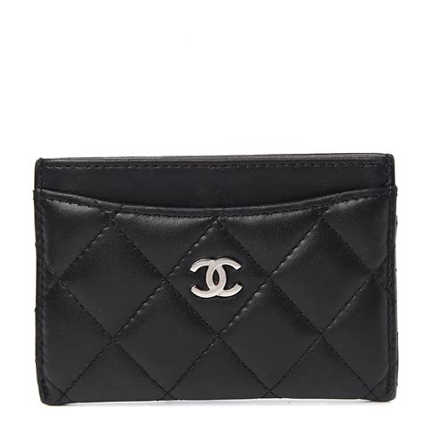 chanel classic card holder lambskin black|Classic card holder .